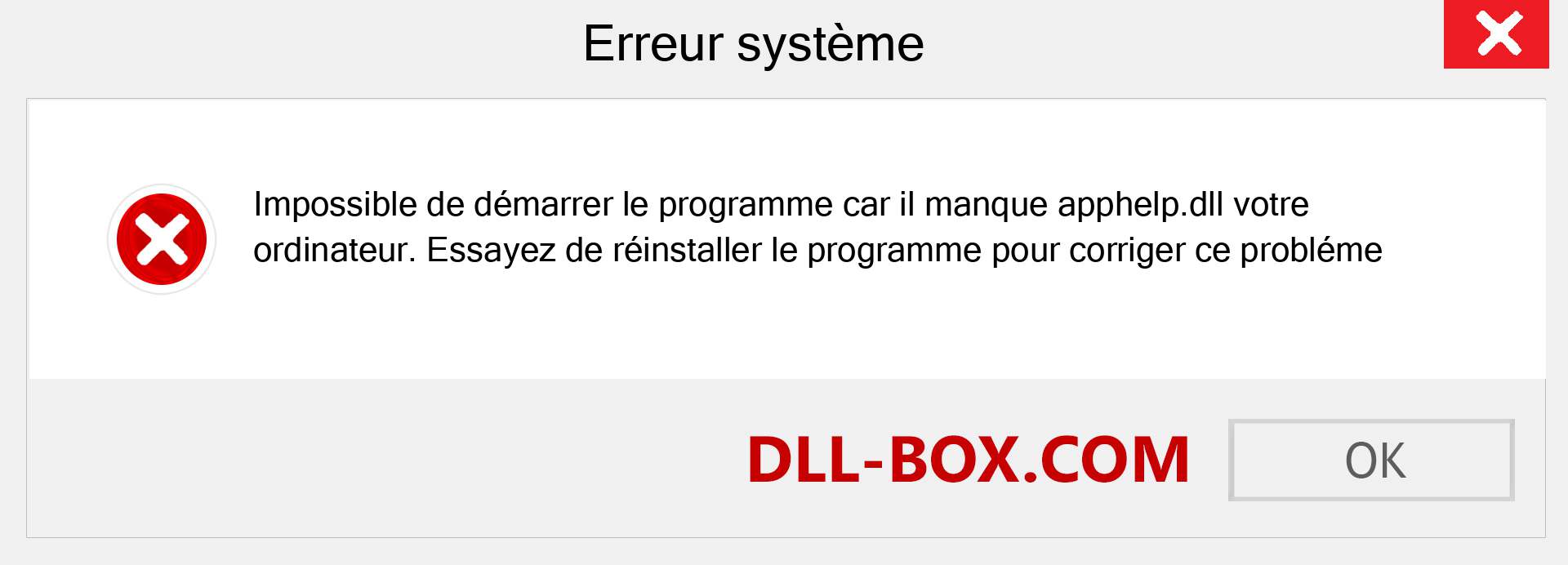 Le fichier apphelp.dll est manquant ?. Télécharger pour Windows 7, 8, 10 - Correction de l'erreur manquante apphelp dll sur Windows, photos, images